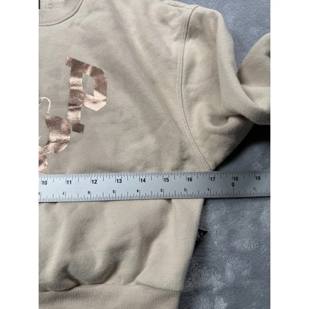 Gap x Disney Minnie Mouse Sweatshirt Girls Medium Brown Fleece Lined Graphic